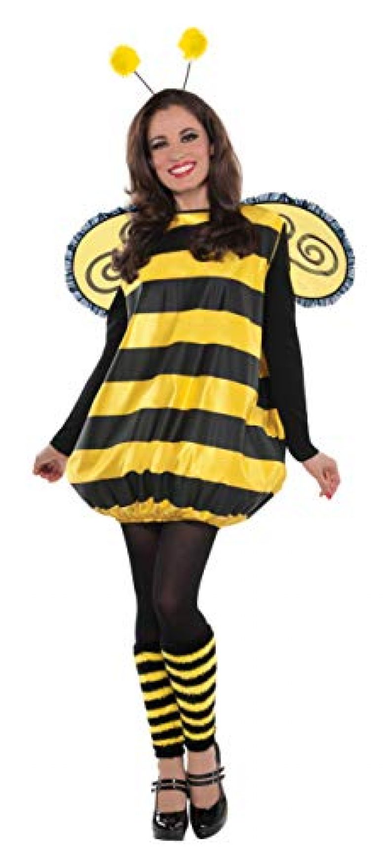 Disfraz De Abeja Para Mujer VerLuky – Vestido, Alas, Antenas, Medias, Guantes Y Pegatinas De Cara, Atuendo Completo Para Fiestas De Carnaval, Halloween Y Cosplay De Animales