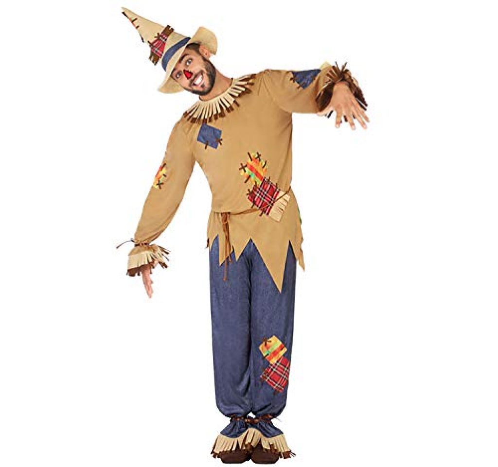Adulto Mujer Hombre Espantapájaros CARNAVAL Mago De Oz Cuento De Hadas Disfraz