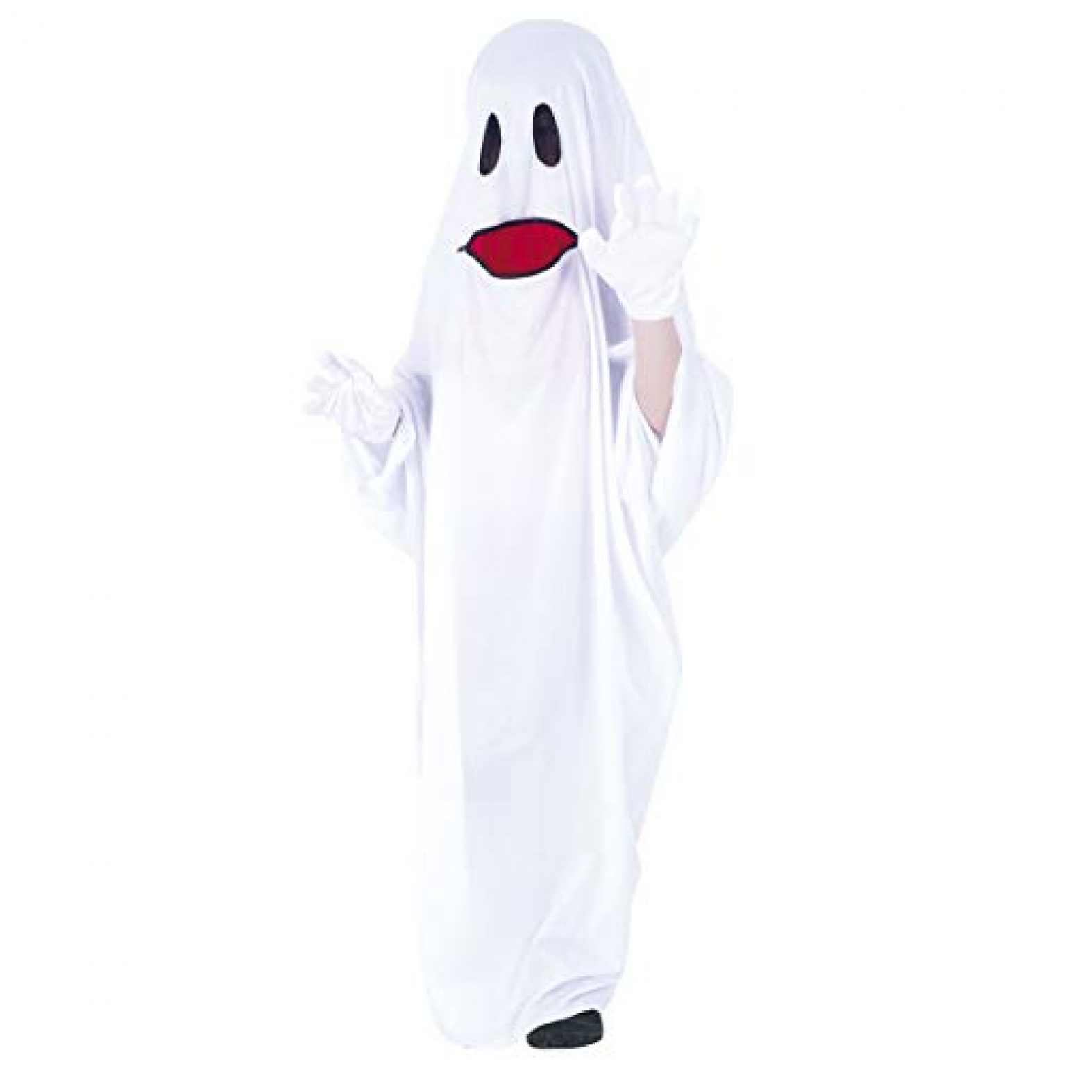 Rubies Costume Fantasma In Feltro Per Bambini (3-4 Anni) - Morbido, Leggero, Con Cappuccio E Faccina Stampa, Per Halloween E Carnevale