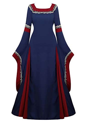disfraz medieval mujer azul 1