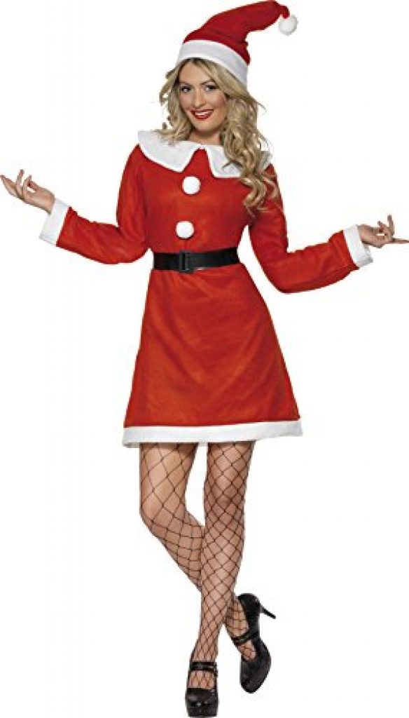 Disfraz De Mamá Noel Para Mujer Adulta - Talla M, Color Rojo, 100% Poliéster